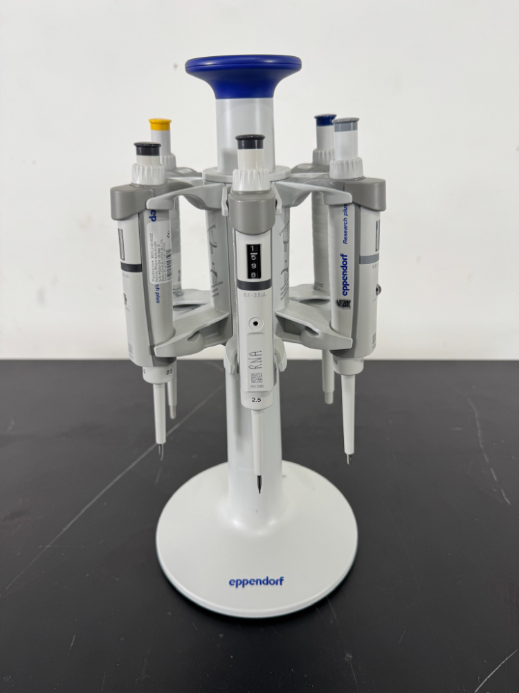 Image of Eppendorf Research Plus Single Channel Pipettes w/Stand - Quantity 6